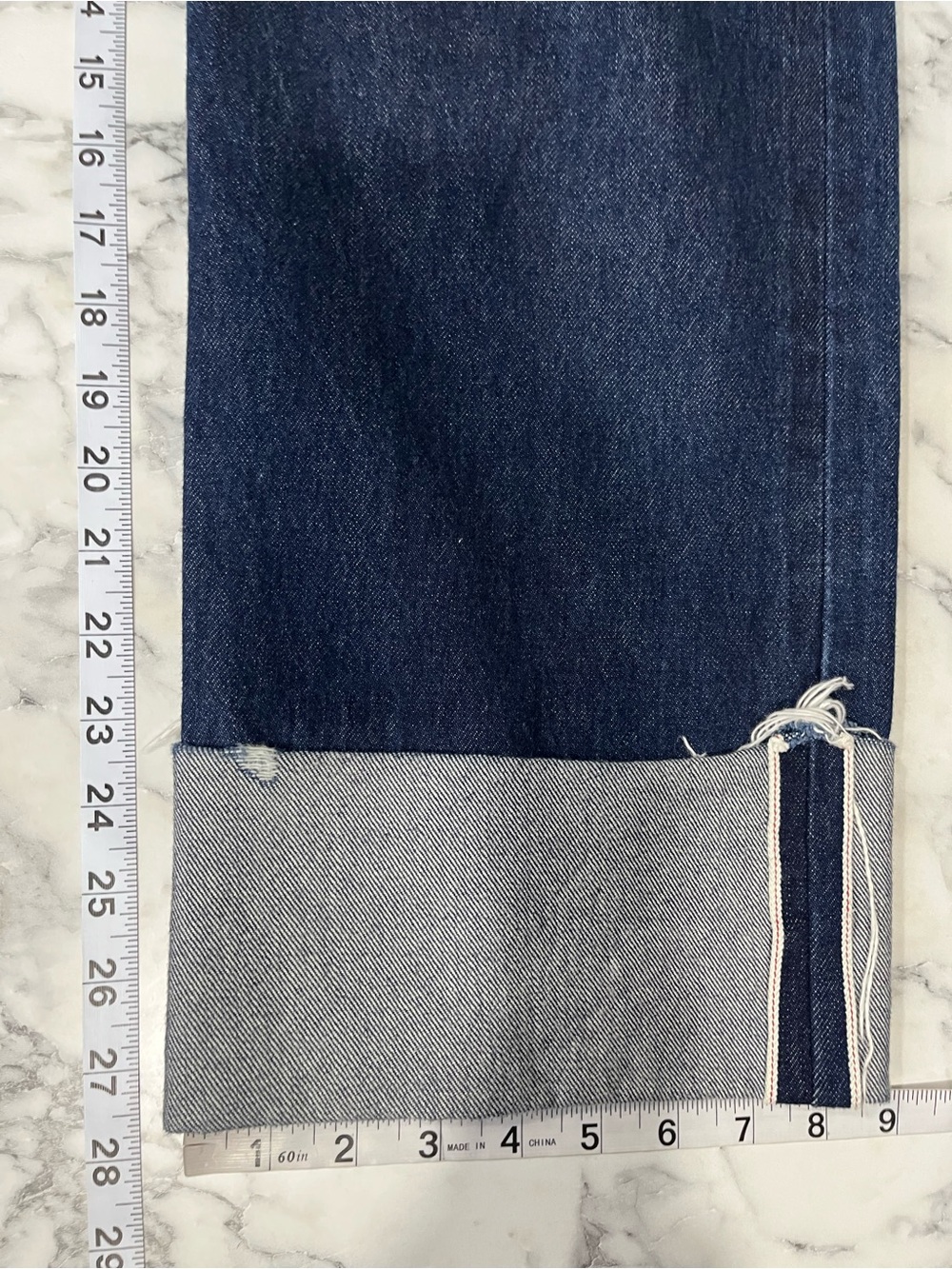Levi’s Premium Denim RIBCAGE Straight Jeans Wide Cuff Selvedge Womans Size 31 - Picture 6 of 10